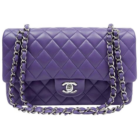 purple chanel handbag|large Chanel shoulder bag.